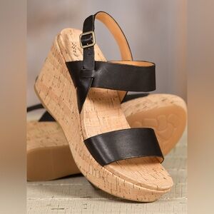 Women's Kork-Ease Austin Leather Wedge Sandals Size 9